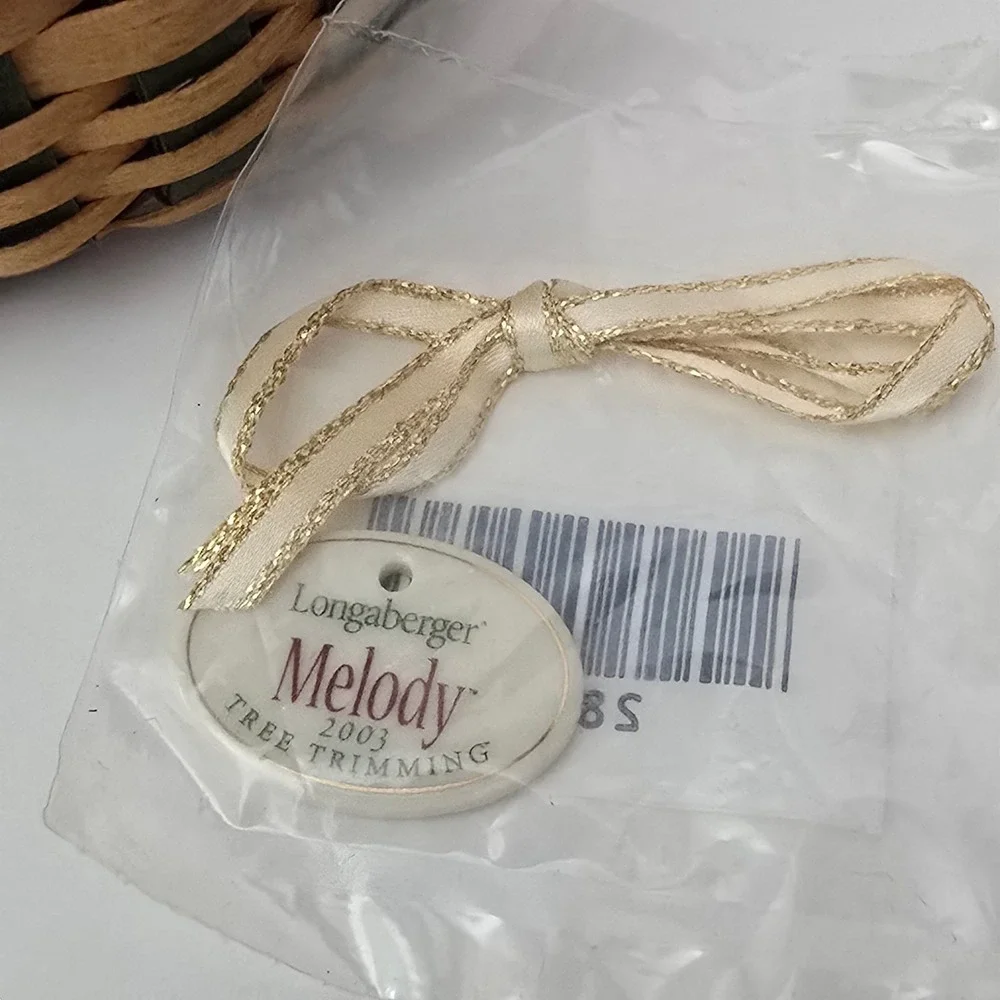 Longaberger Tree Trimmings Melody Basket Full Set Protector Liner Lid 2003